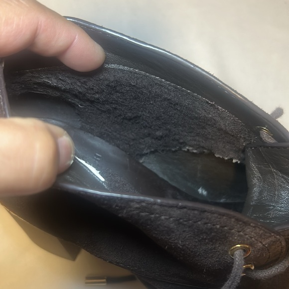 Like New Tory Burch Hilary Brown Suede Lace Up Ankle Booties Women’s Size 9.5 M - Picture 15 of 16